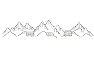 add small campervan tattoo design idea