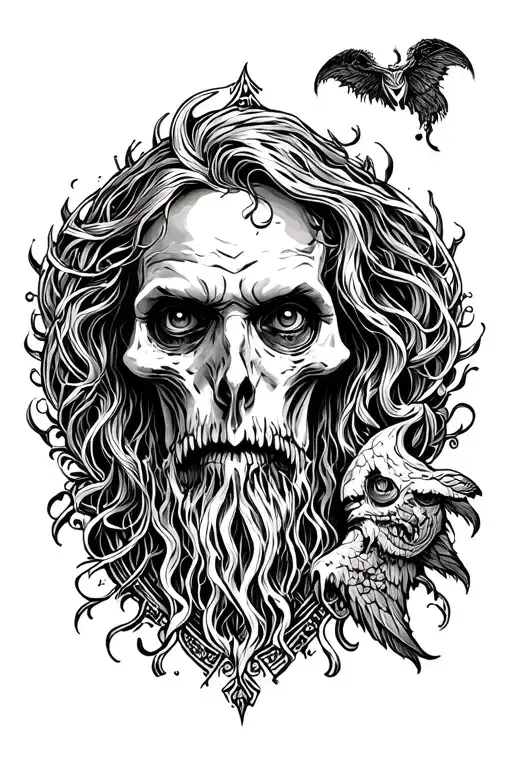 charon boatman from hades tattoo design idea