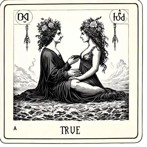 The lovers tarot card but done by gustave doré tattoo design idea