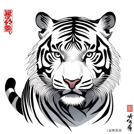 tiger is learning chinese tattoo design idea