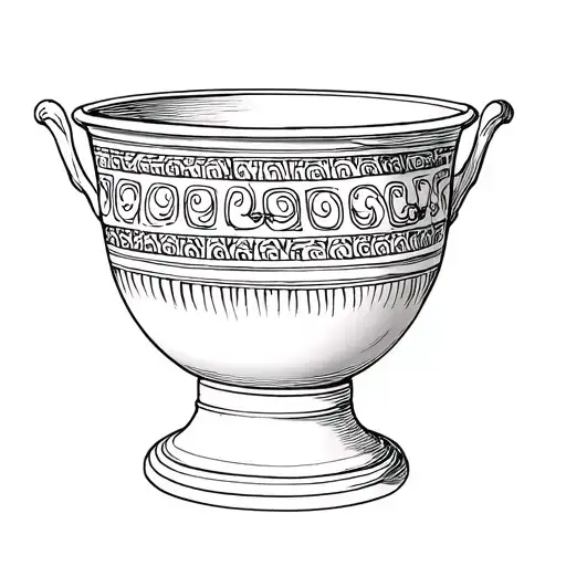 Ancient Greek vase with tattoo design idea