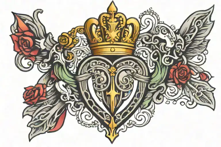 round claddagh sleeve tatto tattoo design idea