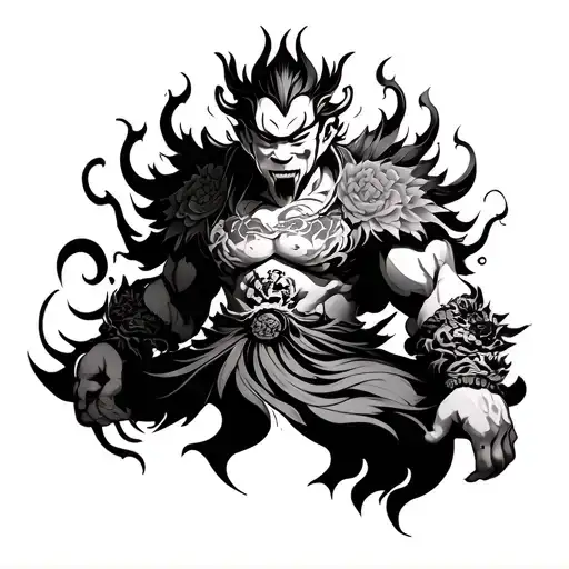 Raijin tattoo design idea