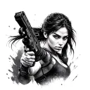 Lara Croft tattoo design idea