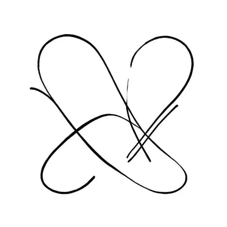 infinity symbol xoxo  tattoo design idea