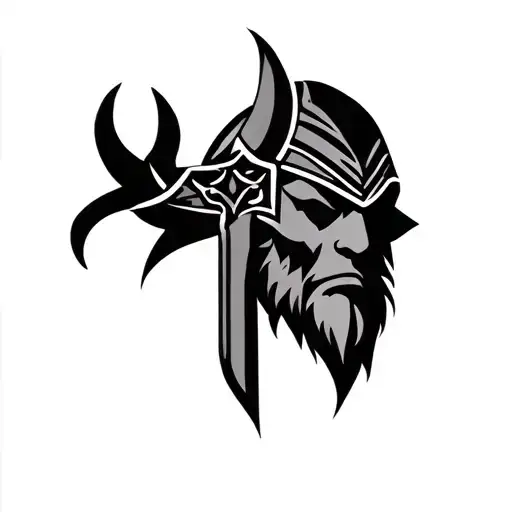 viking symbols tattoo design idea