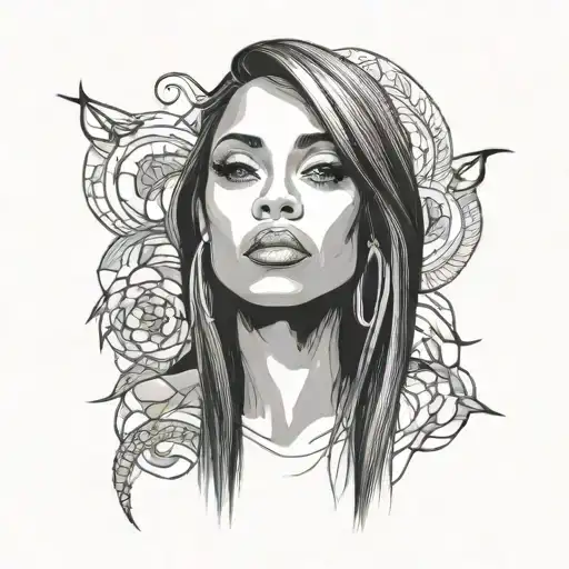 Aaliyah tattoo design idea