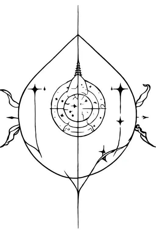 sagittarius with aquarius and virgo tattoo design idea