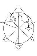 sagittarius with aquarius and virgo tattoo design idea