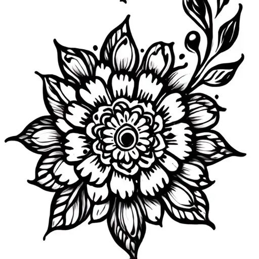 Henna style  tattoo design stencil" tattoo design idea