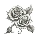 I'm symbol with merging rose  tattoo design idea