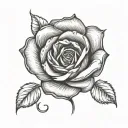 I'm symbol with merging rose  tattoo design idea