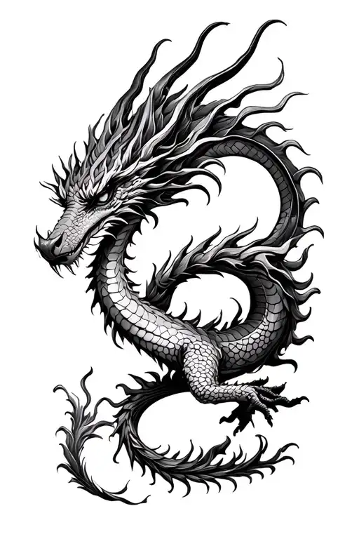 Filler dragon design tattoo design idea