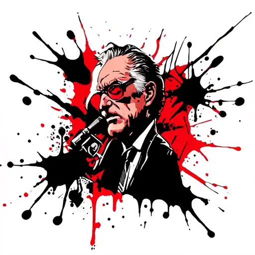 Alan Ford comic book page styled tattoo for leg sleeve with rock music details tattoo design idea