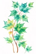 Hip Maple leaf tattoo design idea