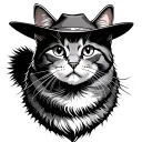 Cowboy Cat tattoo design idea