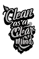"Clean as a clear mind" Sobriety tattoo design idea