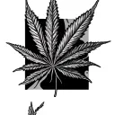 Weed Leaf tattoo design idea
