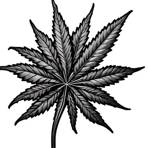 Weed Leaf tattoo design idea