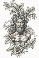dionysus status tattoo design idea