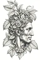 dionysus status tattoo design idea
