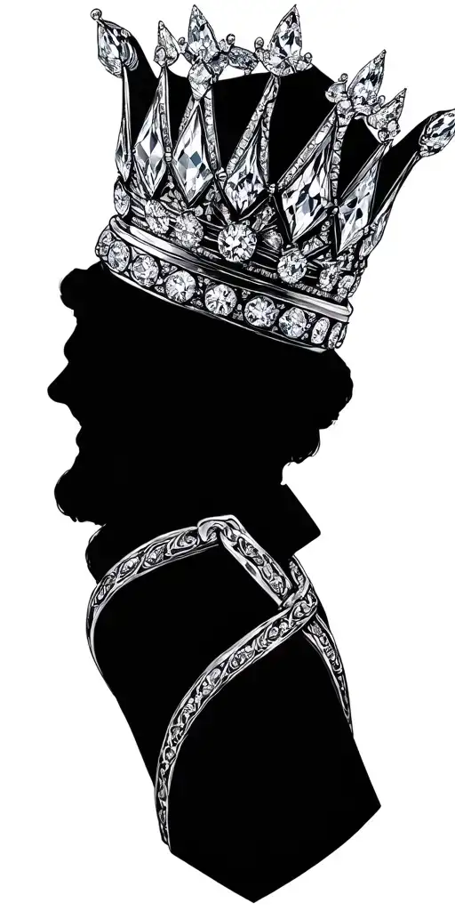 Diamond Crown of King tattoo design idea