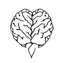 kintsugi brain with broken heart tattoo design idea