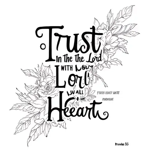 Trust in the Lord with all your heart proverbs 3:5  tattoo design idea