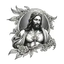 Jesus sleeve tattoo design idea