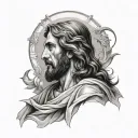 Jesus sleeve tattoo design idea