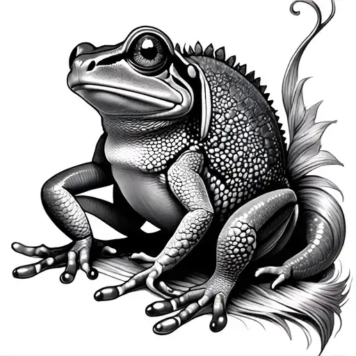 tiana's frog and rapunzel's chameleon simply tattoo idea tattoo design idea