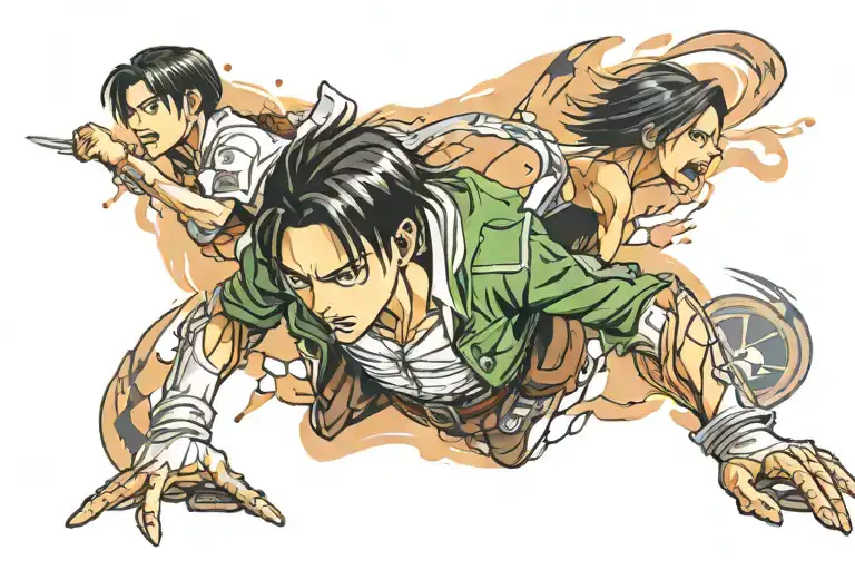 Levi Ackerman attack on titan tattoo design idea