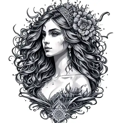 Megan, Aquarius, England tattoo design idea