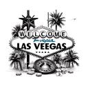 Welcome to Las Vegas Sign, Bellagio Fountains, Frank SInatra, Roulette wheel, craps, and suited 5 & 7 tattoo design idea