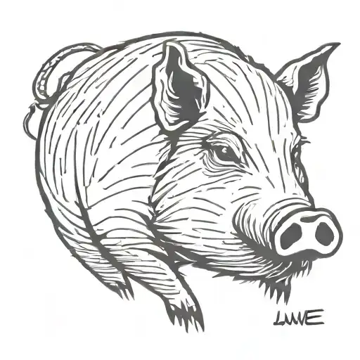 hog tattoo design idea