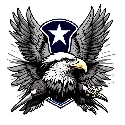 Texas rangers peagle tattoo design idea