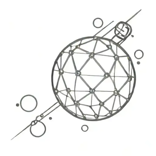 disco ball morphing tattoo design idea