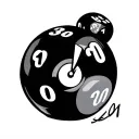 dice time clock 8 ball tattoo design idea