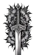 Mexican sword tattoo design idea