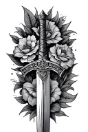 Mexican sword tattoo design idea