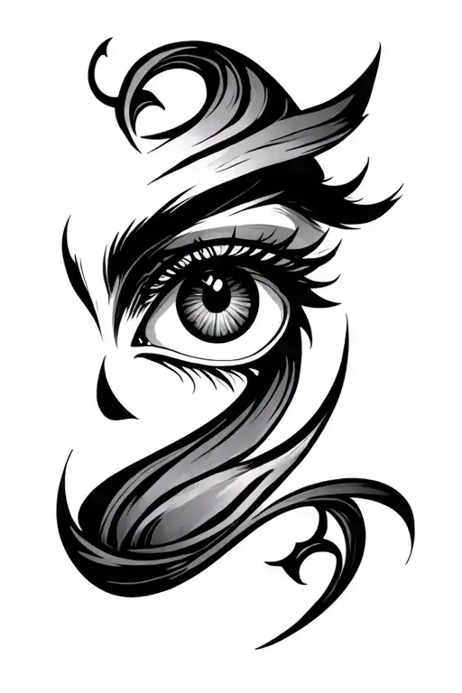 i want symbols for cold eyes, warm heart, iron will  tattoo design idea