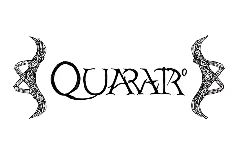 Aquarius zodiac sign tattoo design idea