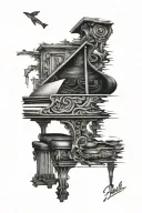 Piano tattoo design idea