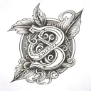 number 2001 birth year tattoo design idea