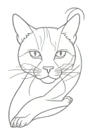 cat bite mark tattoo design idea