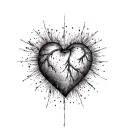 cold heart tattoo design idea
