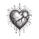 cold heart tattoo design idea