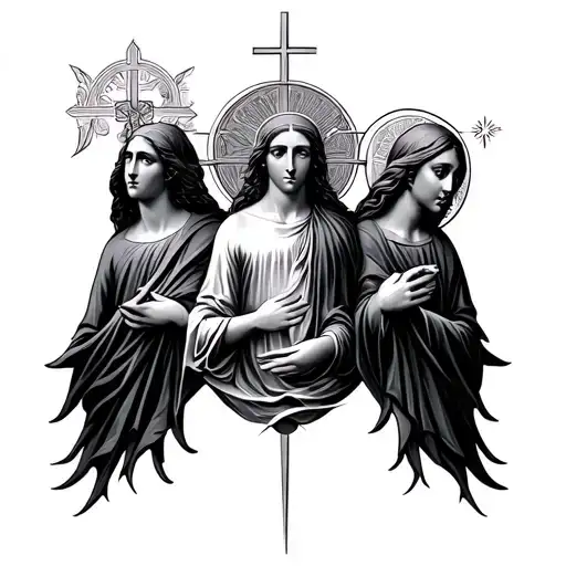 holy trinity tattoo design idea