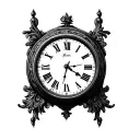 Analog Clock tattoo design idea