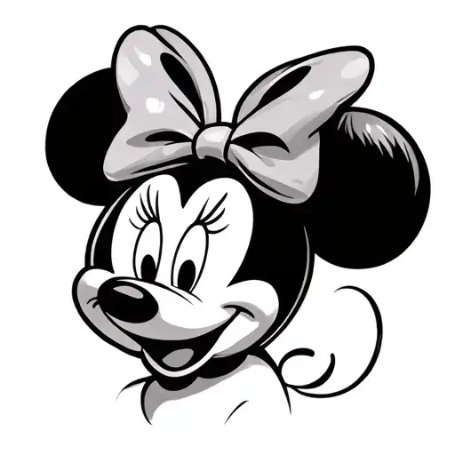 Sofia Minnie Mouse ears tattoo design idea